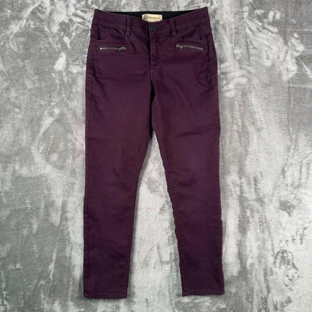 Democracy Jeans Womens 6 Purple Skinny Mid Rise Stretch Ab Technology